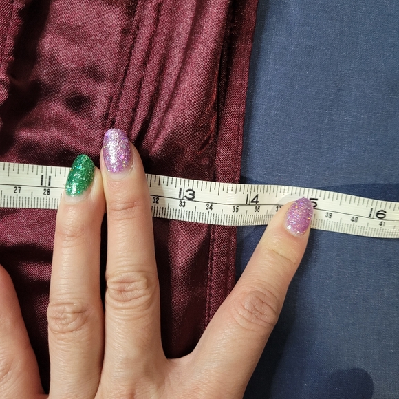 Women's Burgundy Corset / Bustier Set - Picture 9 of 11